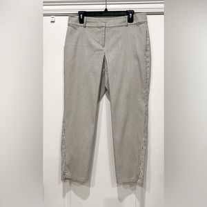 Ann Taylor cream & black striped cropped pants Curvy fit Size 8